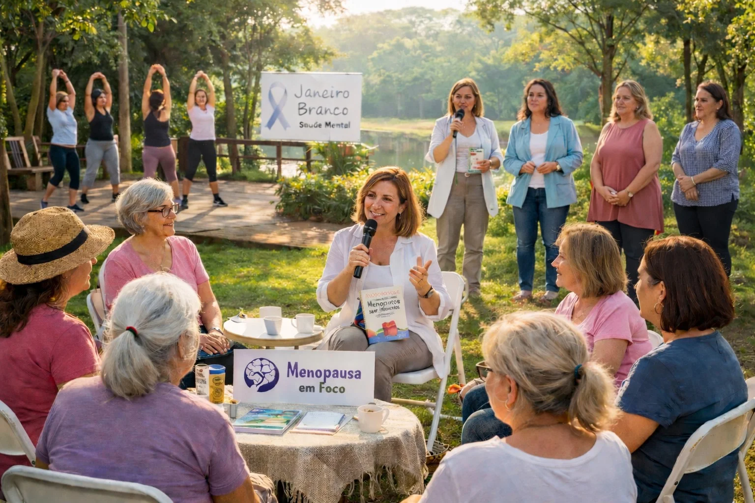 Mulheres se reúnem para debater menopausa e saúde mental em Balneário Camboriú