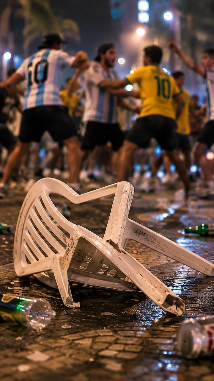 Brasileiros e argentinos protagonizam briga generalizada na Praça da Central, em Balneário Camboriú